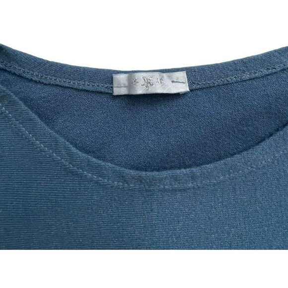 Three Stars Angora Wool Blend Sweater Size 6 Oversize Blue Dolman Sleeve Italy - Picture 5 of 6